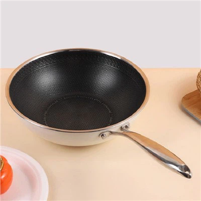 Głęboka patelnia ze stali nierdzewnej z pokrywką